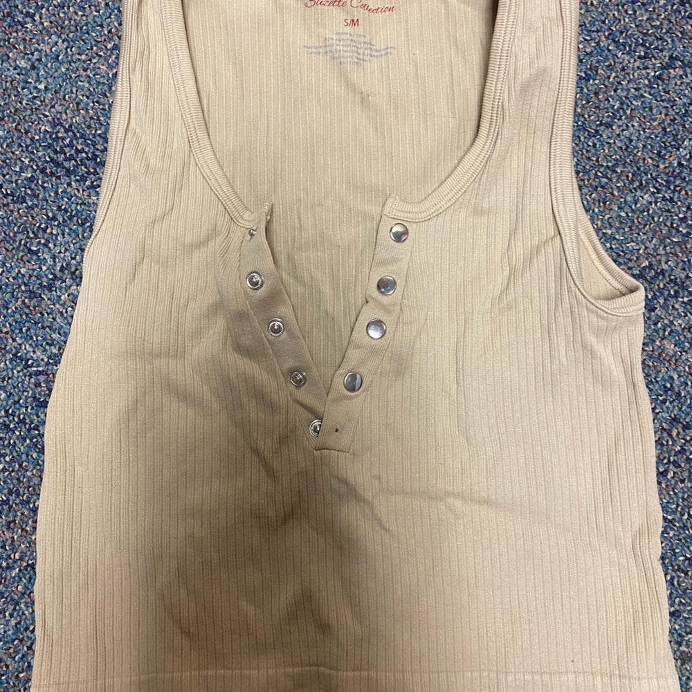 Button up seamless tank top